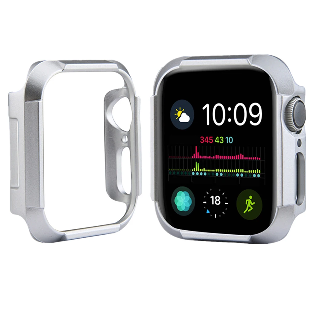 Тонкий жесткий чехол-бампер из поликарбоната для Apple Watch 4/5 40 мм 44 Противоударная