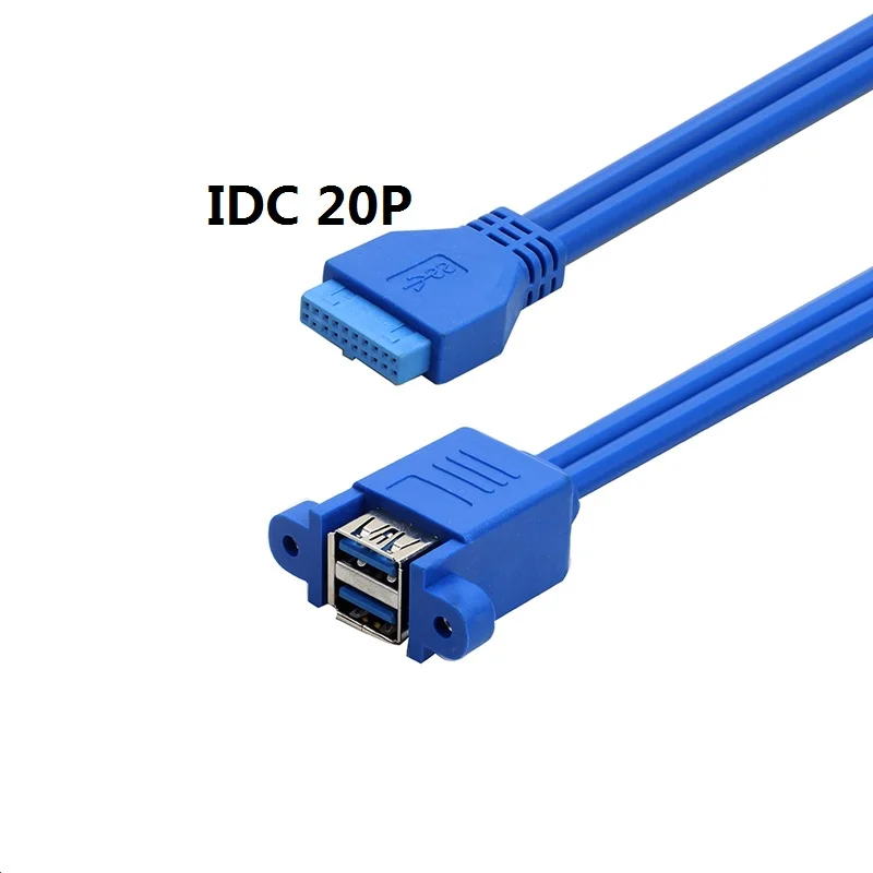 Кабель адаптер USB3.0 для передней панели 19 pin/20pin на 2 порта|Компьютерные кабели и