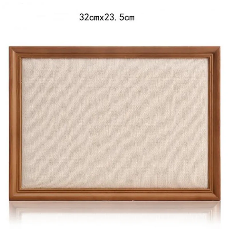 2-Lacquer linen 1 шт. твердые деревянные бархатные Серьги Подставка для подвесок ювелирные изделия дисплей рамка стойка для ювелирных изделий - Цвет: 2-Lacquer linen