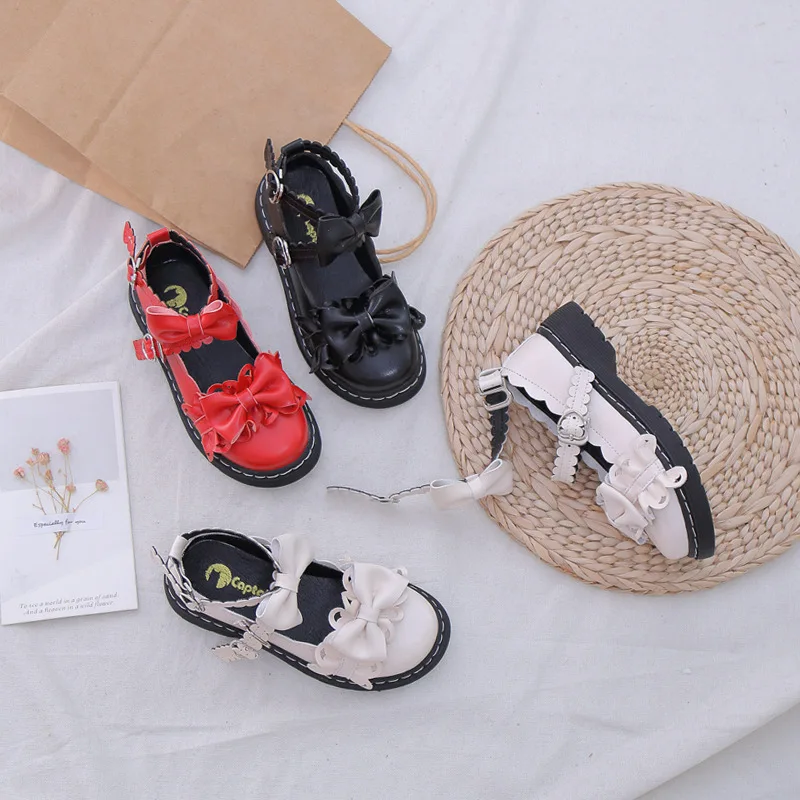 

Kids Shoes Student Lolita Pu Shoes College Girl Shoes Jk Uniform Shoes Harajuku Cute Korean Shoes Comfortable Kawaii Cosplay