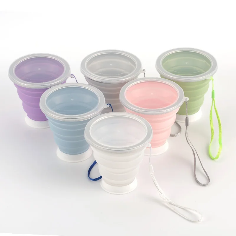 2PC 320ml Portable Silicone Cup Coffee Telescopic Silica Drinking Collapsible Gargle Outdoor Reusable Travel Kid Mug | Дом и сад