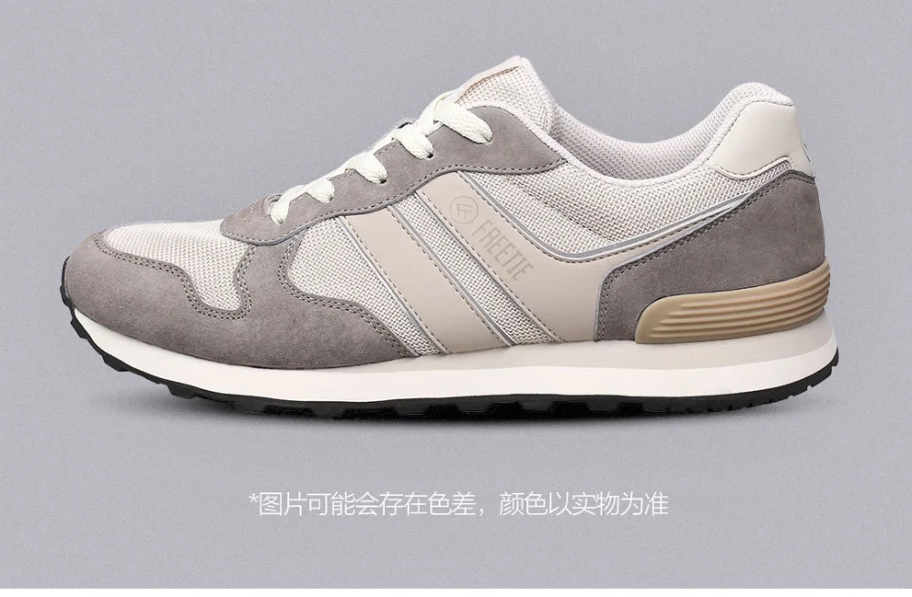 80 retro Grey 40 Xiaomi mijia FREETIE 80 90 ретро Спортивная обувь дышащая Освежающая сетка удобные и стабильные кроссовки для мужчин - Цвет: 80 retro Grey 40