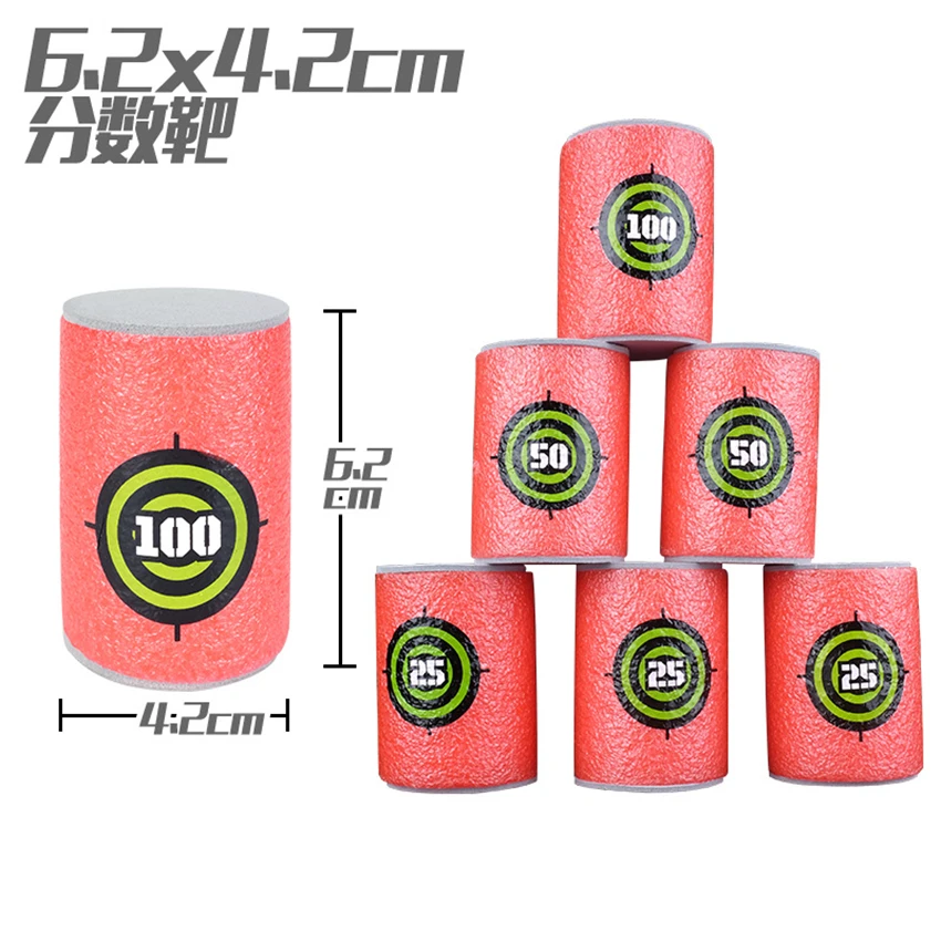 Лидер продаж красные супер легкие пулевидные мишени 6 шт./лот уличные забавные