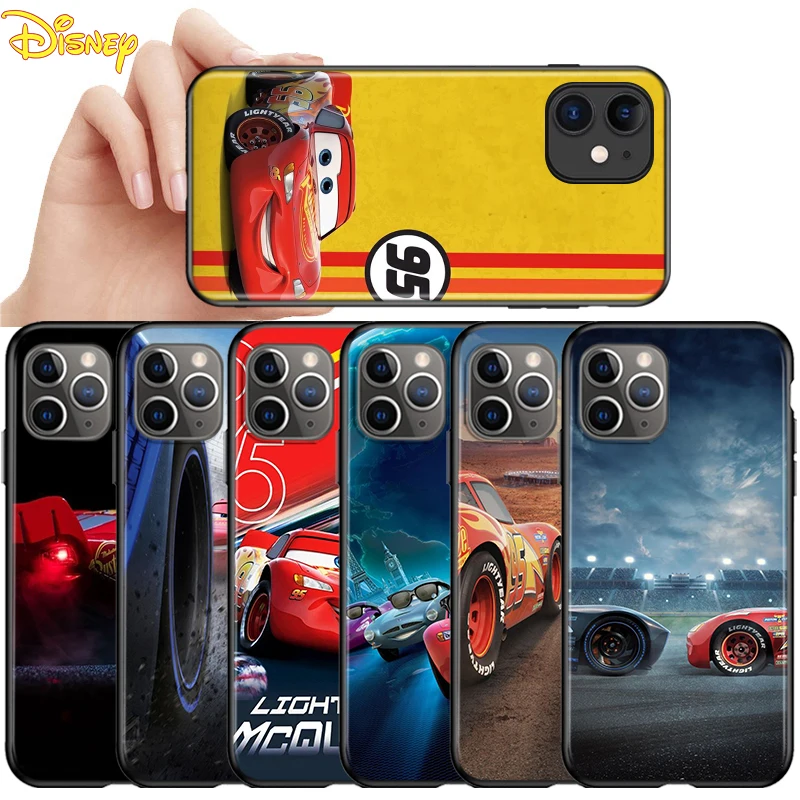 Чехол-накладка для Apple iPhone 12 11 Pro Max mini автомобили Молния Маккуин XR X 8 7 6 Plus 5S SE