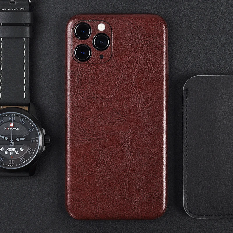 

New Microfiber Leather Decorative For iPhone 12 11 Pro Max mini XR SE2 XS iPhone7 8 6s 6 Plus 2020 Protector Back Film Sticker