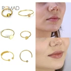 ROMAD INS 925 пробы Серебряное кольцо для носа для Для женщин в форме сердца с открытым носом кольцо новый пирсинг ювелирные изделия Bijoux Femme (украшения своими руками)