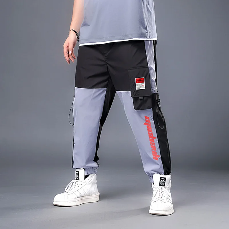 

Plus 7XL-2xL 2021 Streetwear Fashions Joggers Hip Hop Trousers Men Harajuku Cargo Pants Korean Tactical Harem Pants Male Black