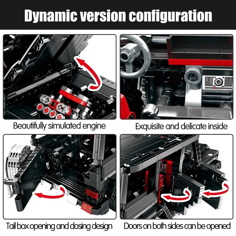 

City Cross Country SUV Car Building Blocks For Kids Remote Control Bricks Model Constructor Off-Road Car Bricks Education Toys