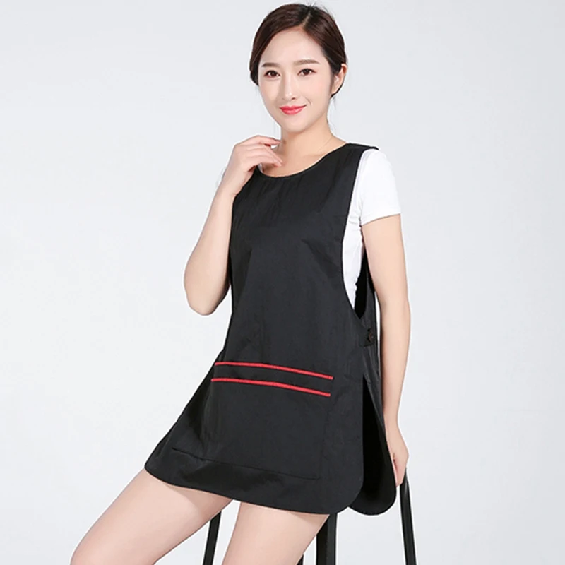 Салонные парикмахерские фартуки без рукавов женское мини платье на бретельках