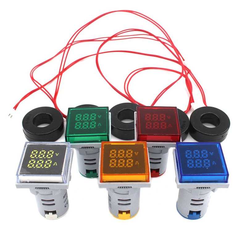 Цифровой вольтметр амперметр Предупреждение дисплеем 60 500 в|Световые индикаторы|