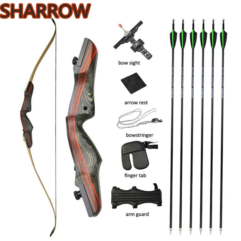 62 &quotРекурсивный лук для стрельбы из лука набор стрел на вынос деревянный Longbow