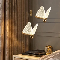 postmodern minimalist bar chandelier butterfly single head light luxury restaurant villa duplex stairwell long chandelier