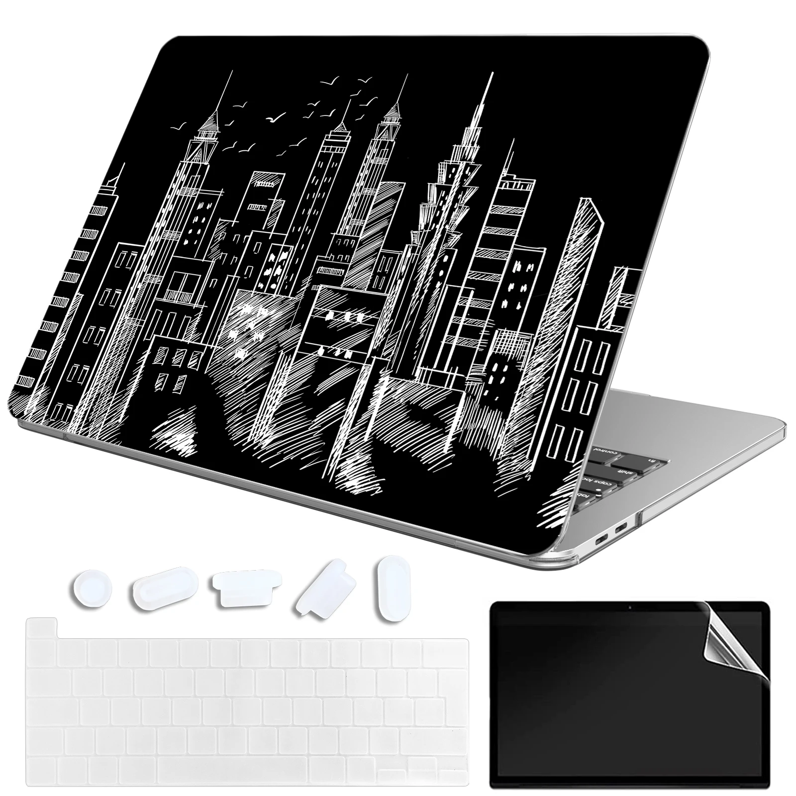 

MTT Laptop Case For Macbook Air 13 M1 Chip A2337 2021 Pro 14 13 15 16 11 12 inch Retina Funda Hard Cover Case A2338 A2442 A2179