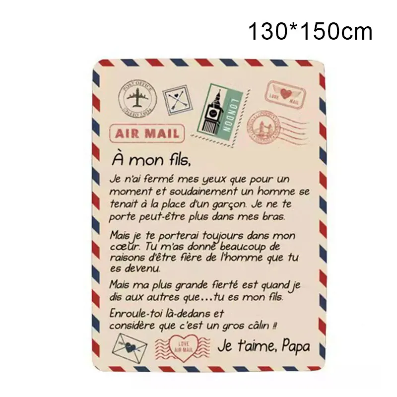 

Premium Blanket Fleece Flannel Throw Blanket Cozy Soft Plush Quilt Blanket Gift for Son/Daughter from Dad FHJ889