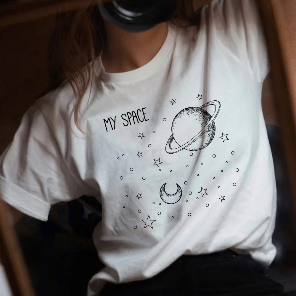 Женская футболка My Space Galaxy модная уличная с рисунком Tumblr топы в стиле ольччан
