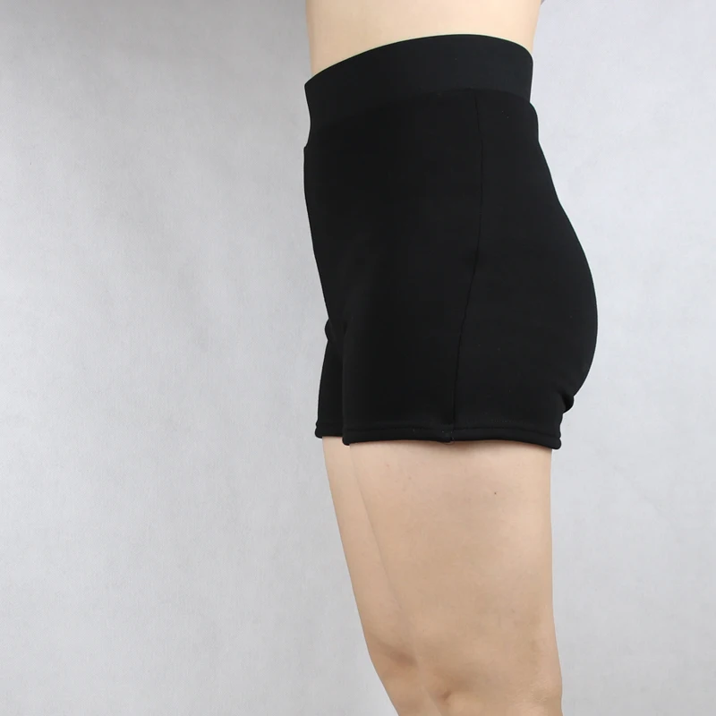 Shikoroleva XS-7XL, женские шорты, Бермуды,, с высокой талией, зимние, теплые, флисовые, плюс бархат, плотные, короткие штаны, 6XL 5XL, черные
