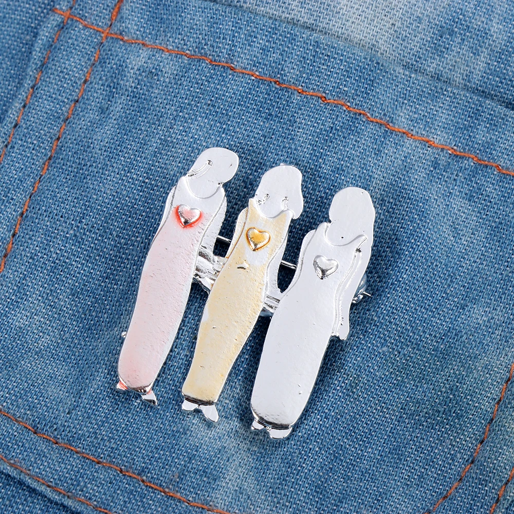 1 предмет My красивых сестер брошь с застежкой двух шесть лучшие броши для друзей