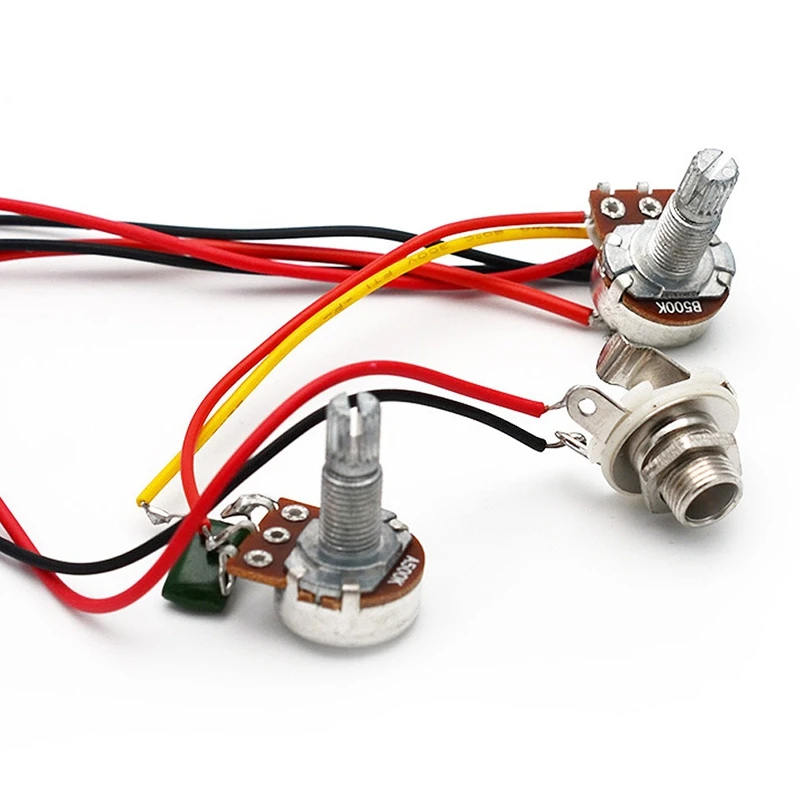 elektrische gitarre prewired doppel coil humbucker gitarre pickup harness kit mit 500k potentiometer volume tone töpfe free global shipping