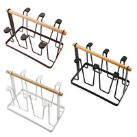 vintage wrought iron cup holder coffee mug glass bottle hanger drying display rack drainer storage organizer stand dropshipping