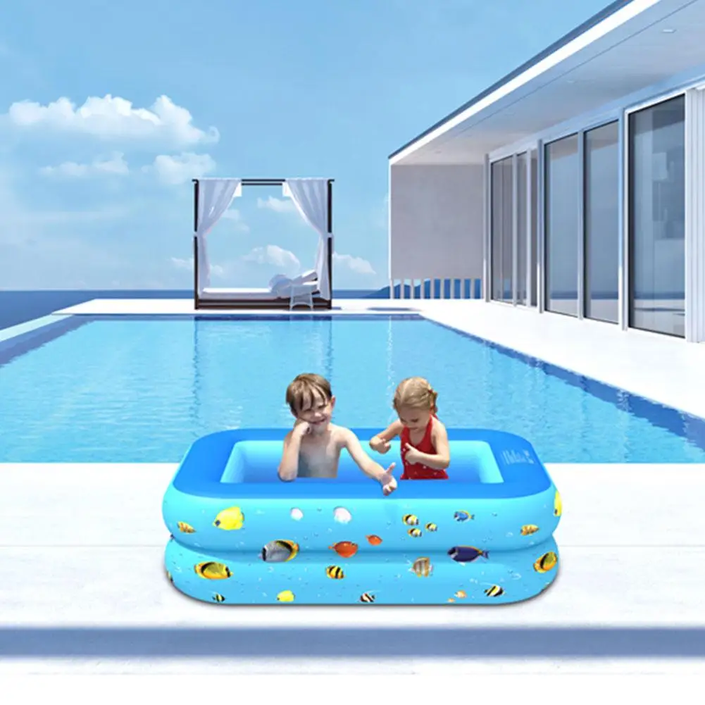 

Inflatable Swimming Pool Thickened Three-layer Durable Safe Family Large Paddling Pool Durable For Children Adults Babies