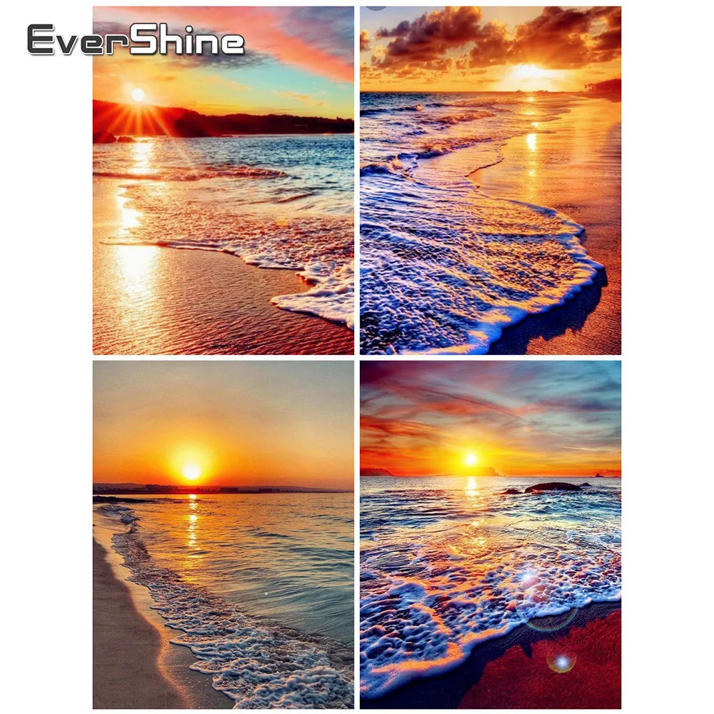 

EverShine Алмазная вышивка, пейзаж, мозаика, искусство, Приморская вышивка, закат стразы, изображения