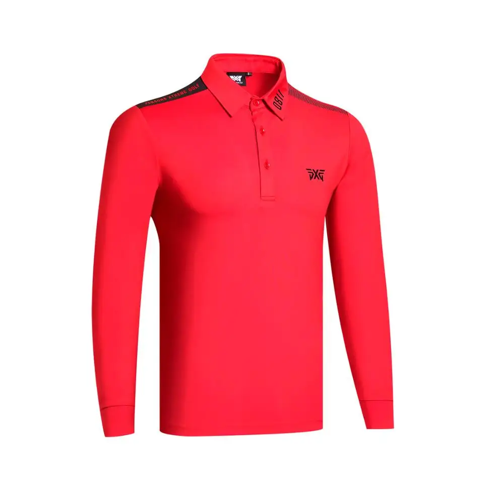 Красный Z men's спортивная одежда с длинными рукавами Одежда Для Гольфа Мужская футболка с длинными рукавами быстросохнущая дышащая одежда для гольфа - Цвет: Красный