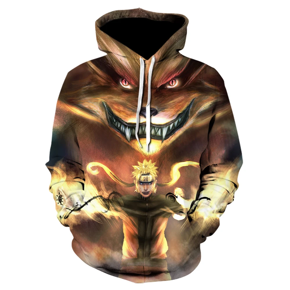 

2021 Spring and Autumn Men's 3D Japanese Anime Cartoon Character Sasuke Children's Sports Hoodie
