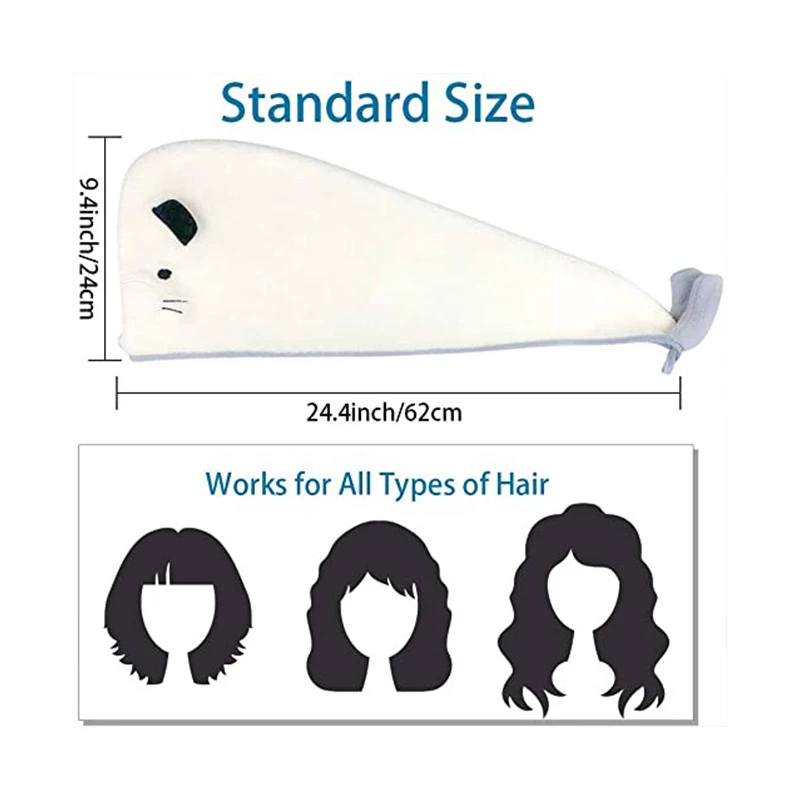 

1PC Animal Hair Towel for Home Microfiber Magic Wipes Hair Cap Hair Drying Towel
