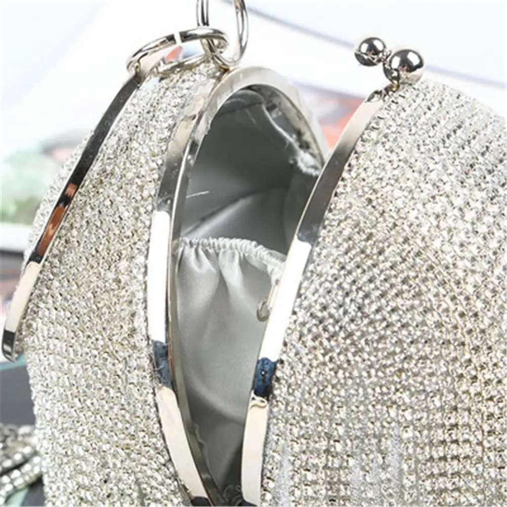 Винтажная Женская вечерняя сумка с металлической цепочкой мини круглые Бальные