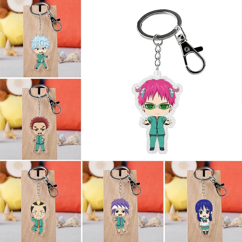 Японский аниме губительная жизнь Saiki Kusuo брелок Подвеска акриловый Мультфильм