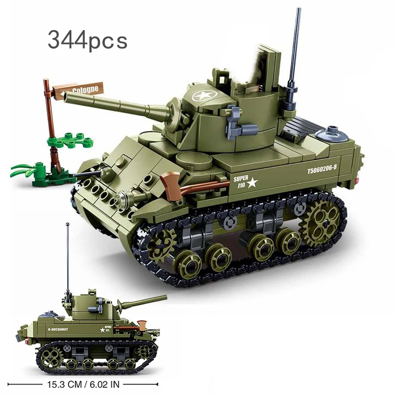 2021 новые наборы военного танка ww2 Германия США T34 модель строительные блоки армия