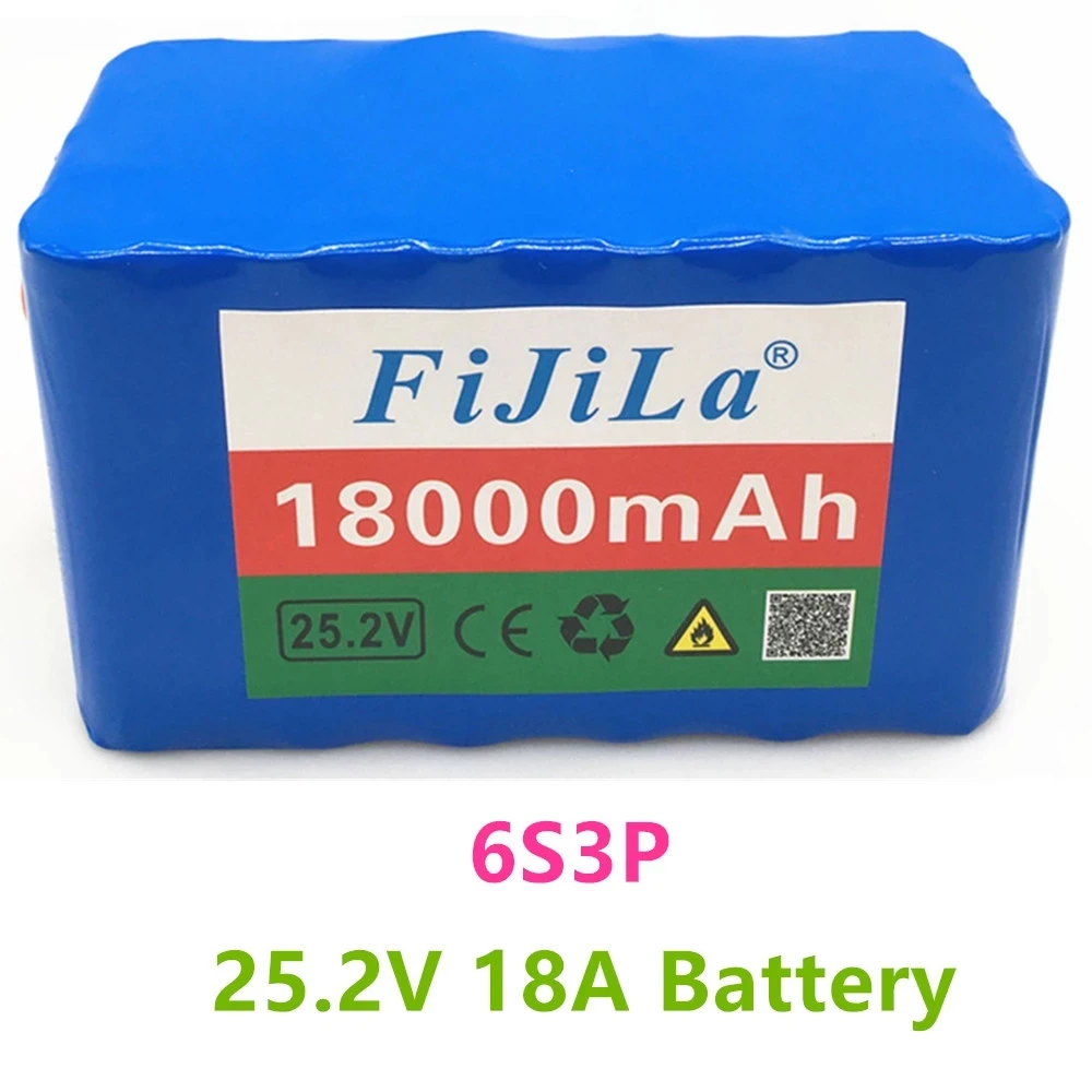 

100% NEW6S3P 25.2VLithium Battery 25.2V18000mAH electric bicycle moped / lithium ion Battery pack with BMS lithium battery pack