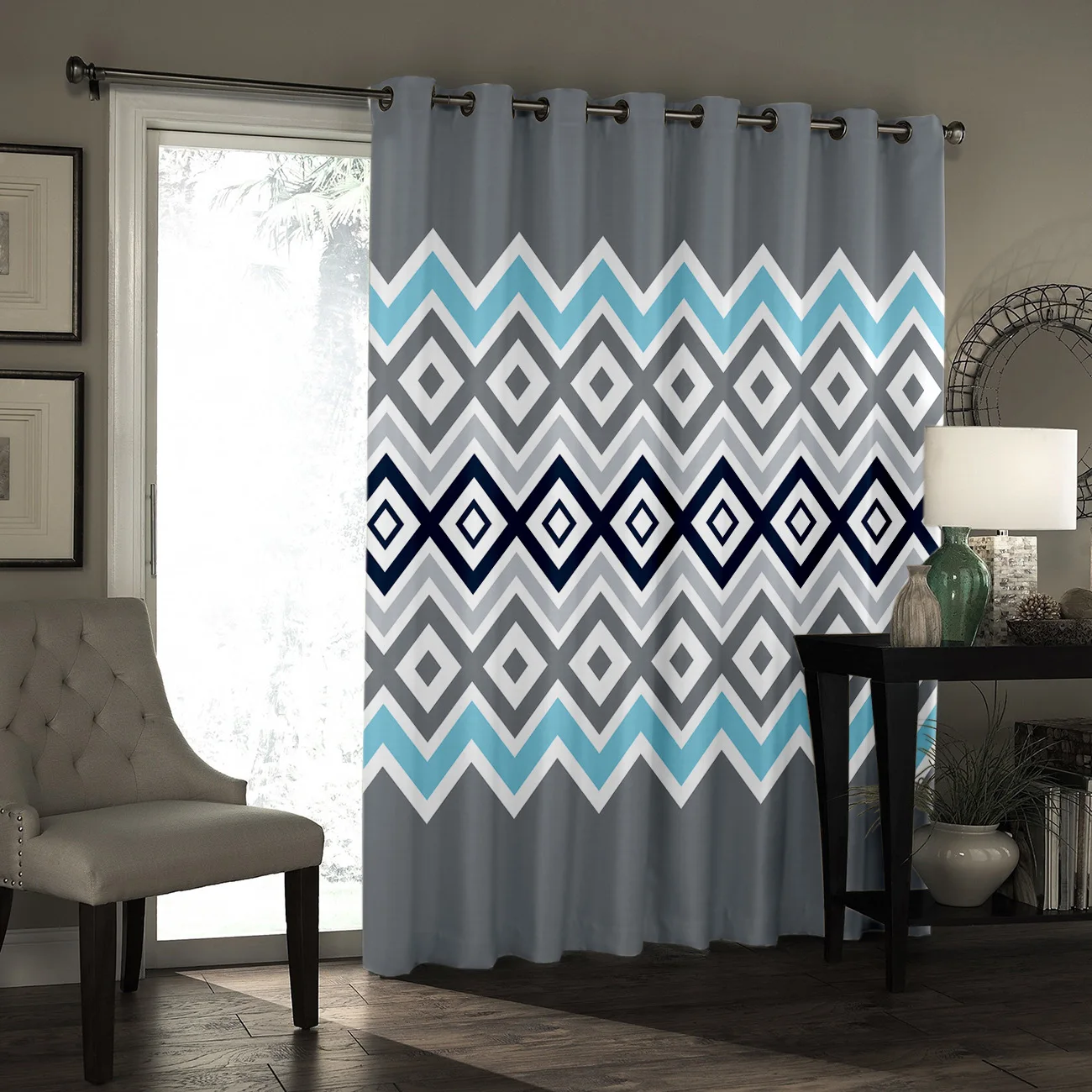 Современные Геометрические занавески для окна s-образные гостиной ванной