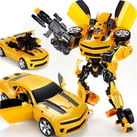 42cm robocar transformation bumbles bee robot car model classic toys action figure gifts for children boy toys music car model