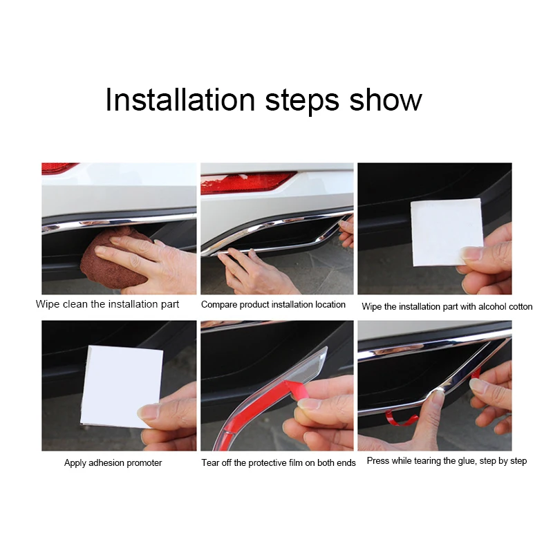 

Car Rear Exhaust Pipe Muffler Decorative Cover Trim for Golf 7 Mk7 2018
