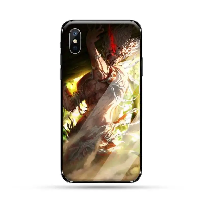 

Garou One Punch Man Phone Case Tempered glass For iphone 5C 6 6S 7 8 plus X XS XR 11 PRO MAX