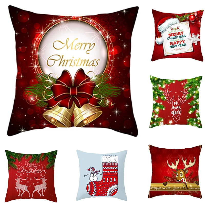 Счастливого Рождества Рождественский подарок пледы наволочка подушки 18x18 дюймов