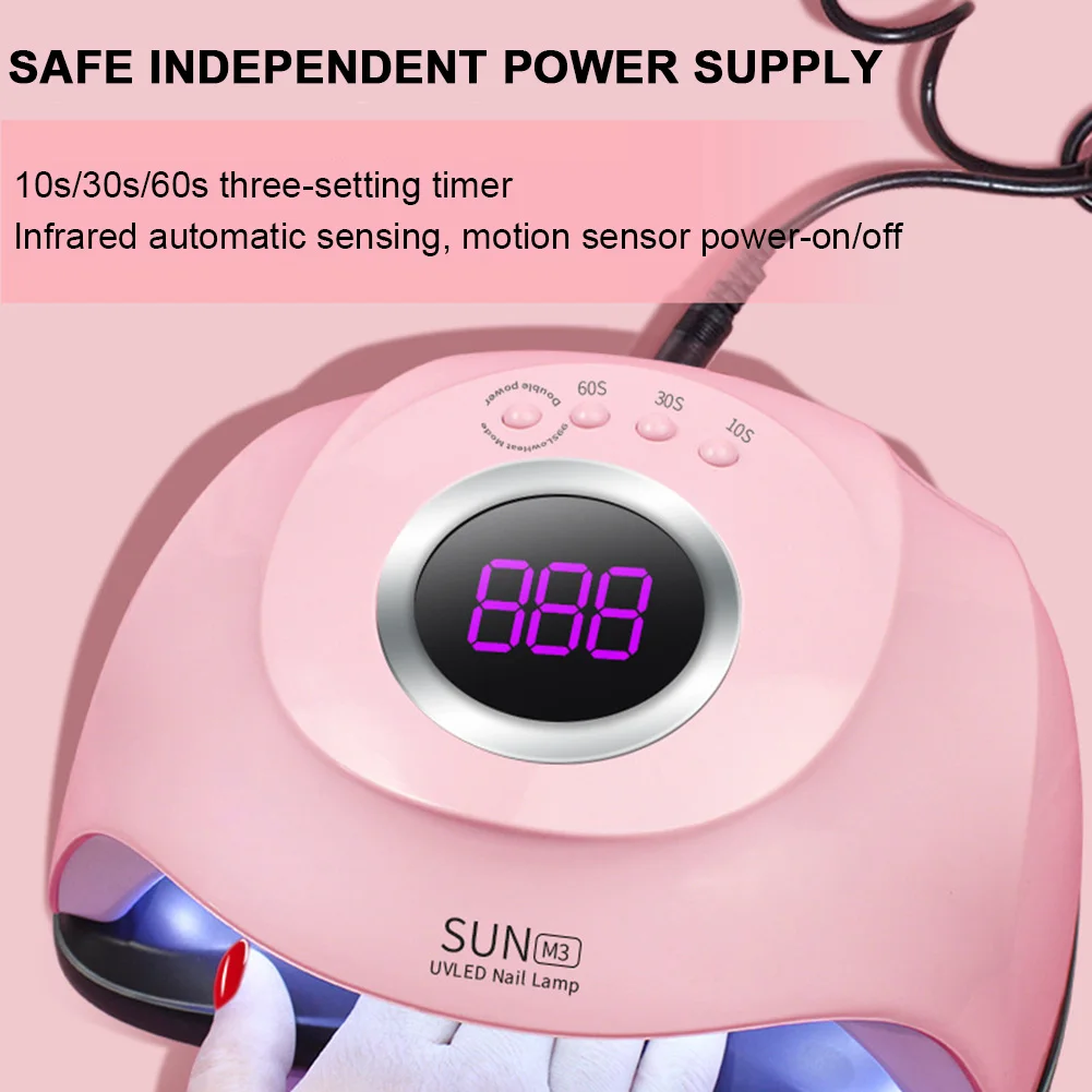 

SUN M3 Nail Dryer UV nails lamp auto sensor 45 LED lamp 30s 60s 90s nail art Tools For manicure dry nail drying Gel ice polish
