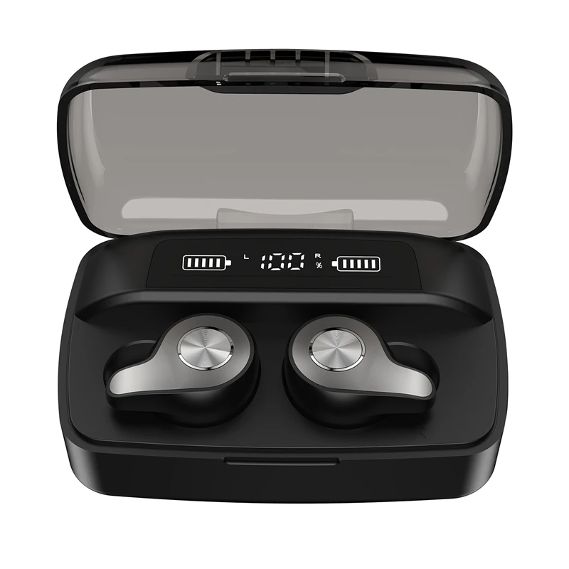 TWS Bluetooth гарнитура HiFi качество звука IPX6 Водонепроницаемый V5.0 светодиодный