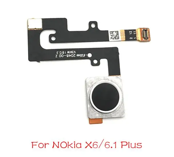 6.1 Plus X6 Black Для Nokia 5 6 8 7 5,1 Plus 6,1X5X6 датчик отпечатков пальцев Кнопка возврата шлейф Замена - Цвет: 6.1 Plus X6 Black
