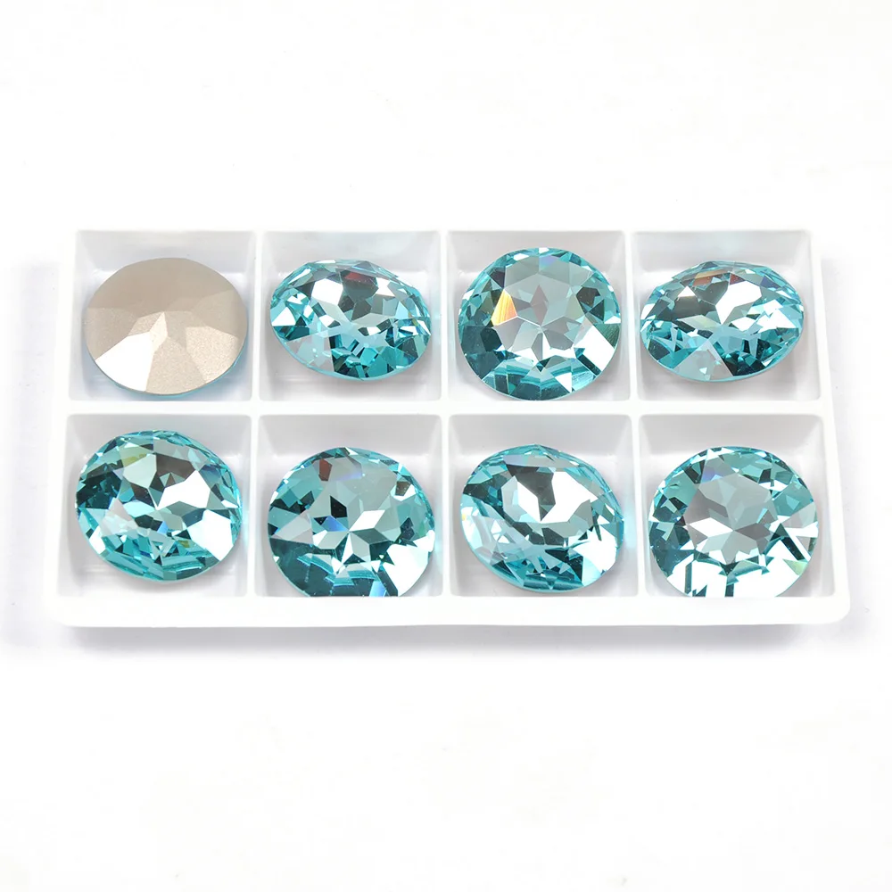 

CTPA3bI 1201 Colorful Fancy Rhinestone Shiny Ornament Accessories Round Sew On Crystal Stones For Craft Clothes Decoration