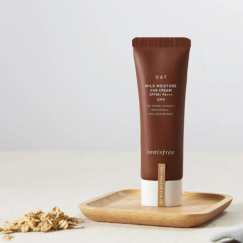 Корейская овсянка Innisfree мягкий увлажняющий солнцезащитный крем освежающий