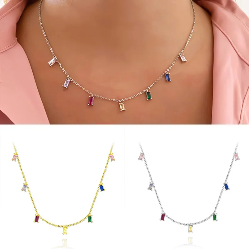

Exquisite choker necklace for women 925 sterling silver fine jewelry charm clavicle Chain necklace valentine gift neck accessory