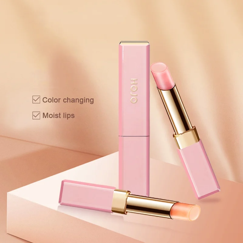 Профессиональный бальзам для губ с изменением температуры влагостойкий цветком