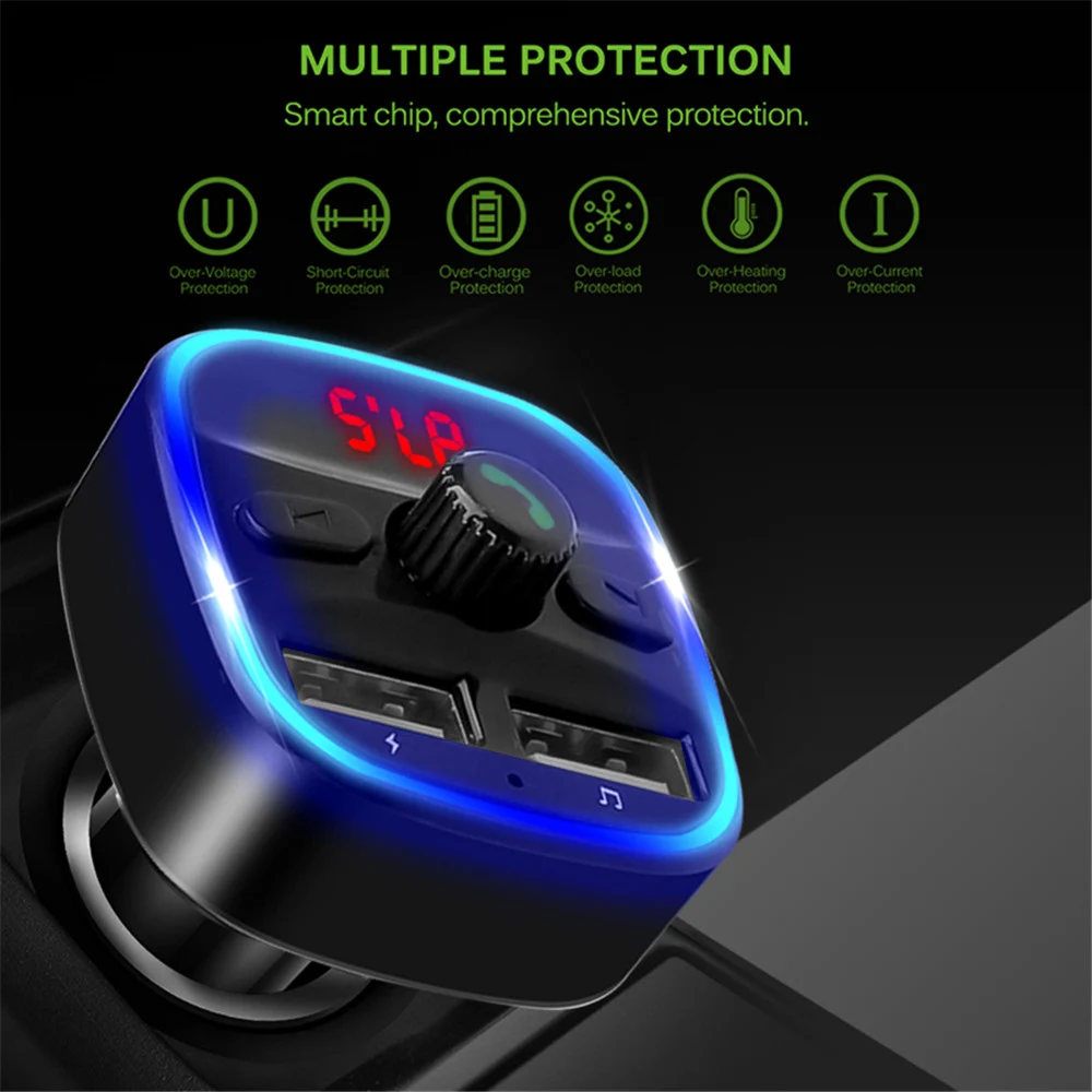 Автомобильное зарядное устройство kebidu с двумя USB mp3-плеер Bluetooth FM-передатчик