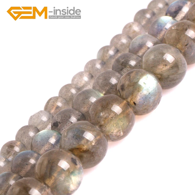 

AA Garde Natural Round Rainbow Labradorite Precious Stone Beads for Jewelry Making Beads DIY Bracelet Necklace 15'' Strands