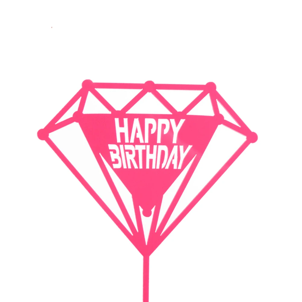 Золотой розовый акриловый торт Дезерт Топпер С Днем Рождения вставка для торта