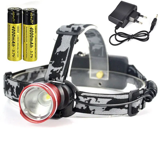E BORUIT RJ-2190 3-Mode T6 светодиодный налобный фонарь с масштабируемым налобным фонариком 18650 аккумулятор водонепроницаемый фонарь для кемпинга рыбалки - Испускаемый цвет: E