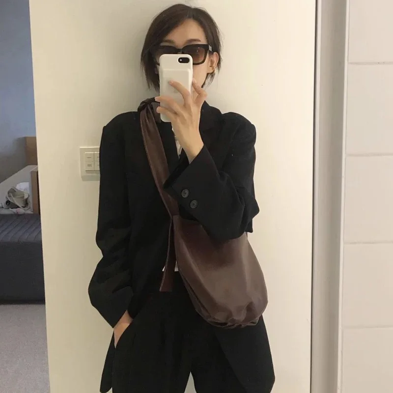 Брендовая женская кожаная сумка-мессенджер дизайнерская мягкая дорожная