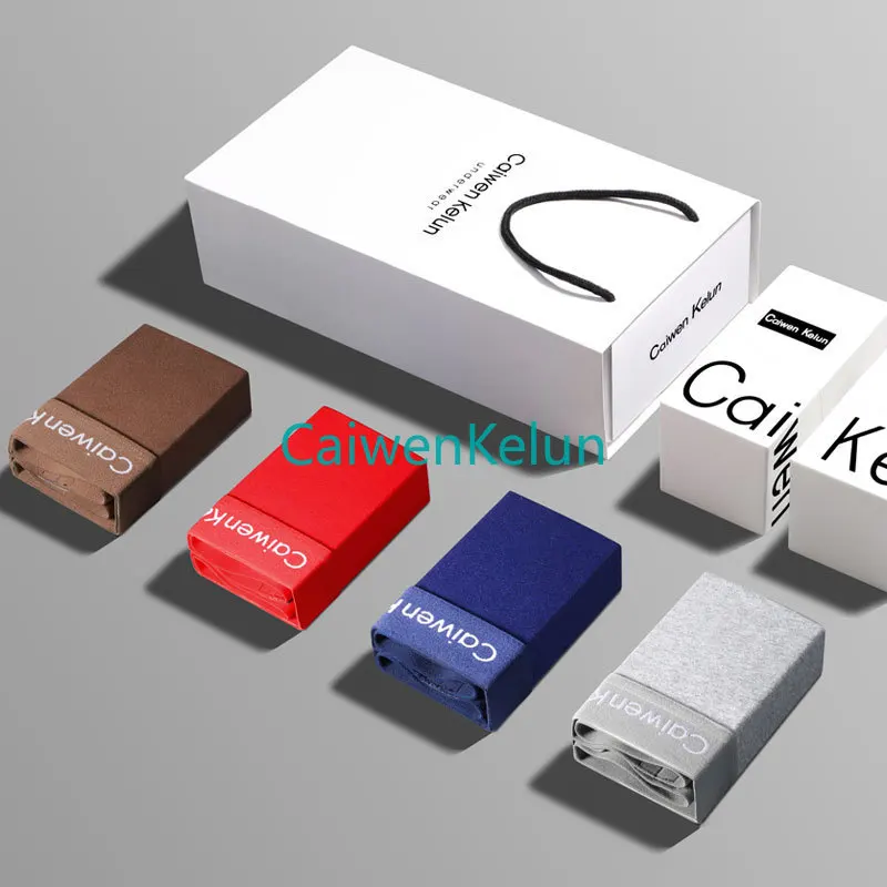 4-piece Gift Box Men's Briefs Boxer Briefs Pure Cotton Summer Breathable Thin Sports Briefs Trendy Boxer Briefs